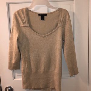 White House Black Market metallic sweater